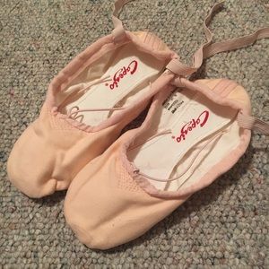 Brand new canvas split sole ballet shoes